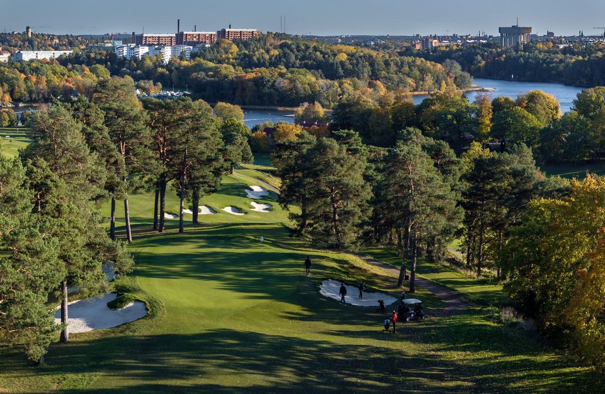 Stockholms Golfklubb parkland course with tall pines